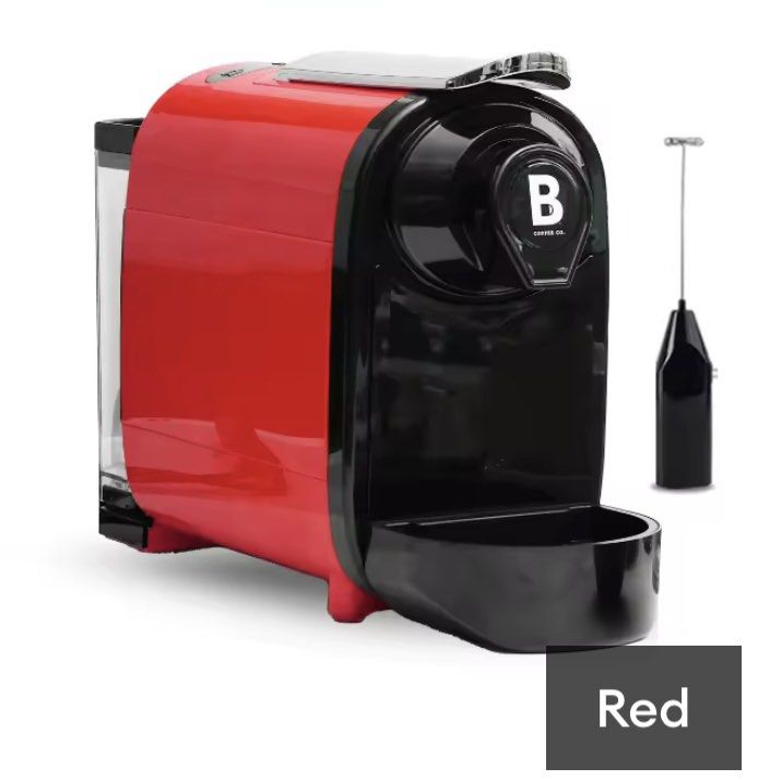B COFFEE 1 Freshman Coffee Machine (Red) (Category: Coffee Machines & Makers) located in Rizal. Submitted by clv23 (Listing ID 1393677207, Image 1). Description: B Coffee Co. 1 Freshman Coffee Machine Twice lang po nagamit,, All working No issue Like new/ Still in box pa Can provide video sa sure buyer .