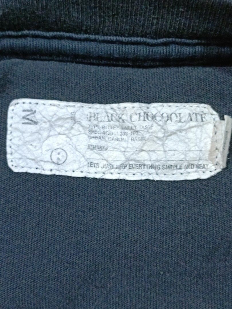 Black Chocolate College T-shirt Medium (Category: Tshirts & Polo Shirts ) located in Quezon City. Submitted by selectorsthrift (Listing ID 1393727893, Image 3). Description: - Brand: Black Chocolate - Style: College T-shirt - Size: Medium - Design: 'CHOCOOLATE COLLEGE' print on front - Neckline: Crew neck - Sleeves: Short sleeves - Measurements: 19x25.