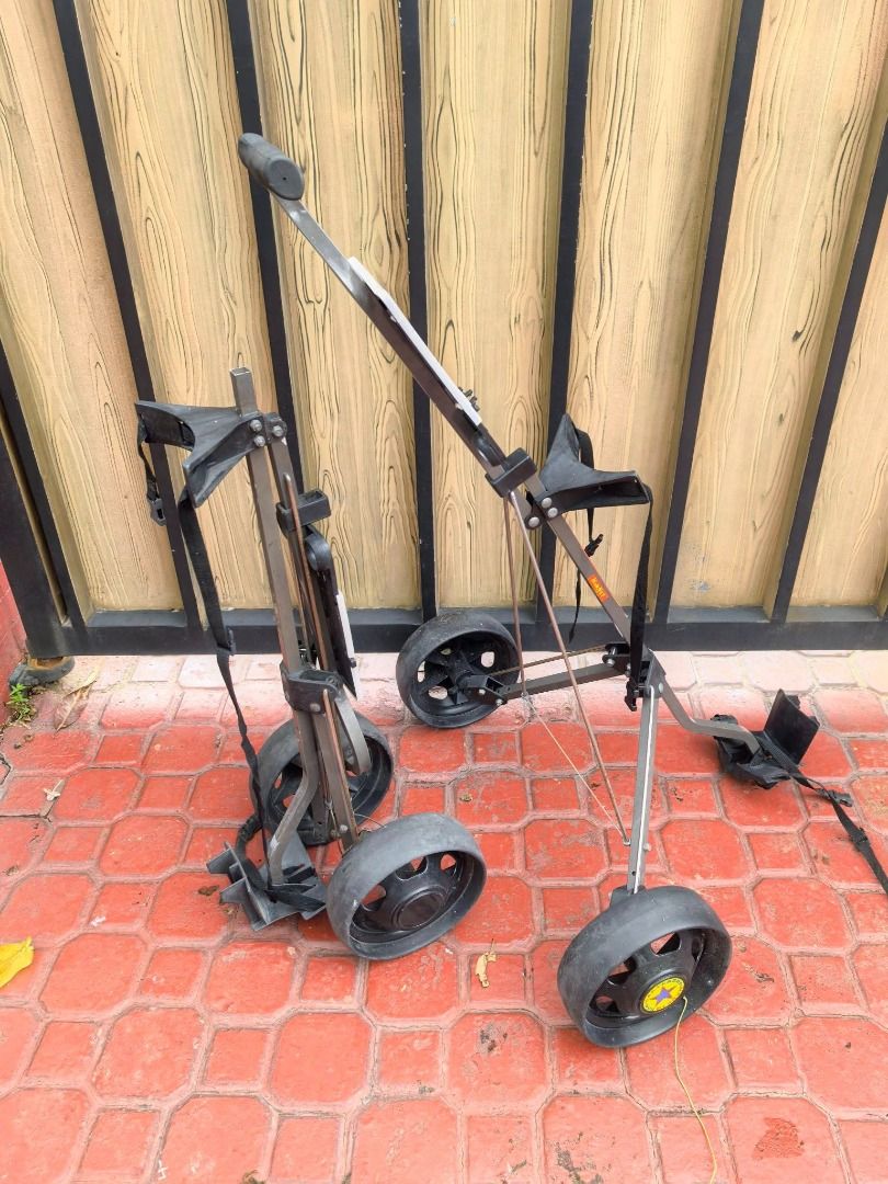 Cart Caddy Golf Push Cart Foldable (Category: Golf) located in Caloocan City. Submitted by stevenlavoy (Listing ID 1393741517, Image 1). Description: Up for consideration are previously owned golf push cart 2-wheelers that are in nice condition. P2495 each, two pieces on-hand. Lightweight design and easy folding/unfolding mechanisms for quick setup and storage. They are stable on the course and easy to push or navigate, even over varied terrain. 