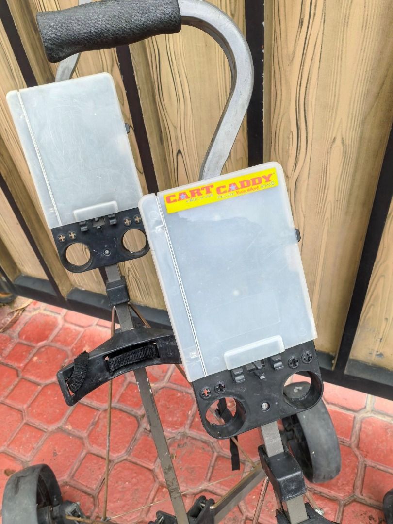 Cart Caddy Golf Push Cart Foldable (Category: Golf) located in Caloocan City. Submitted by stevenlavoy (Listing ID 1393741517, Image 2). Description: Up for consideration are previously owned golf push cart 2-wheelers that are in nice condition. P2495 each, two pieces on-hand. Lightweight design and easy folding/unfolding mechanisms for quick setup and storage. They are stable on the course and easy to push or navigate, even over varied terrain. 