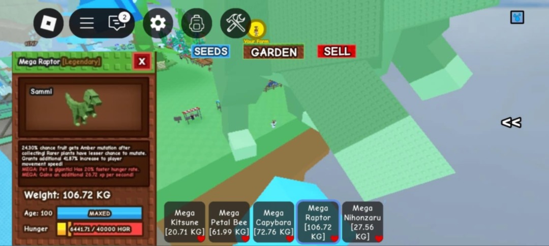 CHEAPEST Mega Godly Raptor Grow A Garden Roblox, Video Gaming, Gaming ...