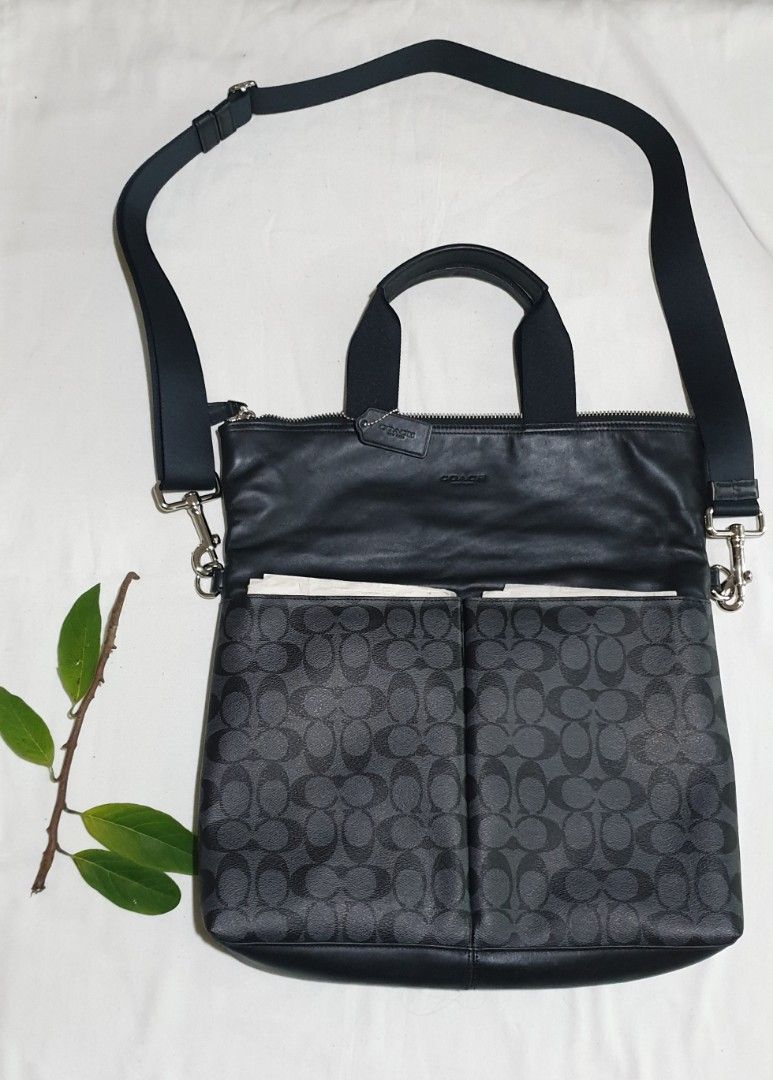 Coach Men's Bag/Body Bag. Large Size (Category: Sling Bags) located in Bacoor. Submitted by jekiaram (Listing ID 1393670246, Image 2). Description: Coach men's bag, can also be worn as body bag. Perfect for office/ school use. Used only twice by my husband . Quite big for him. Bought in Hongkong.