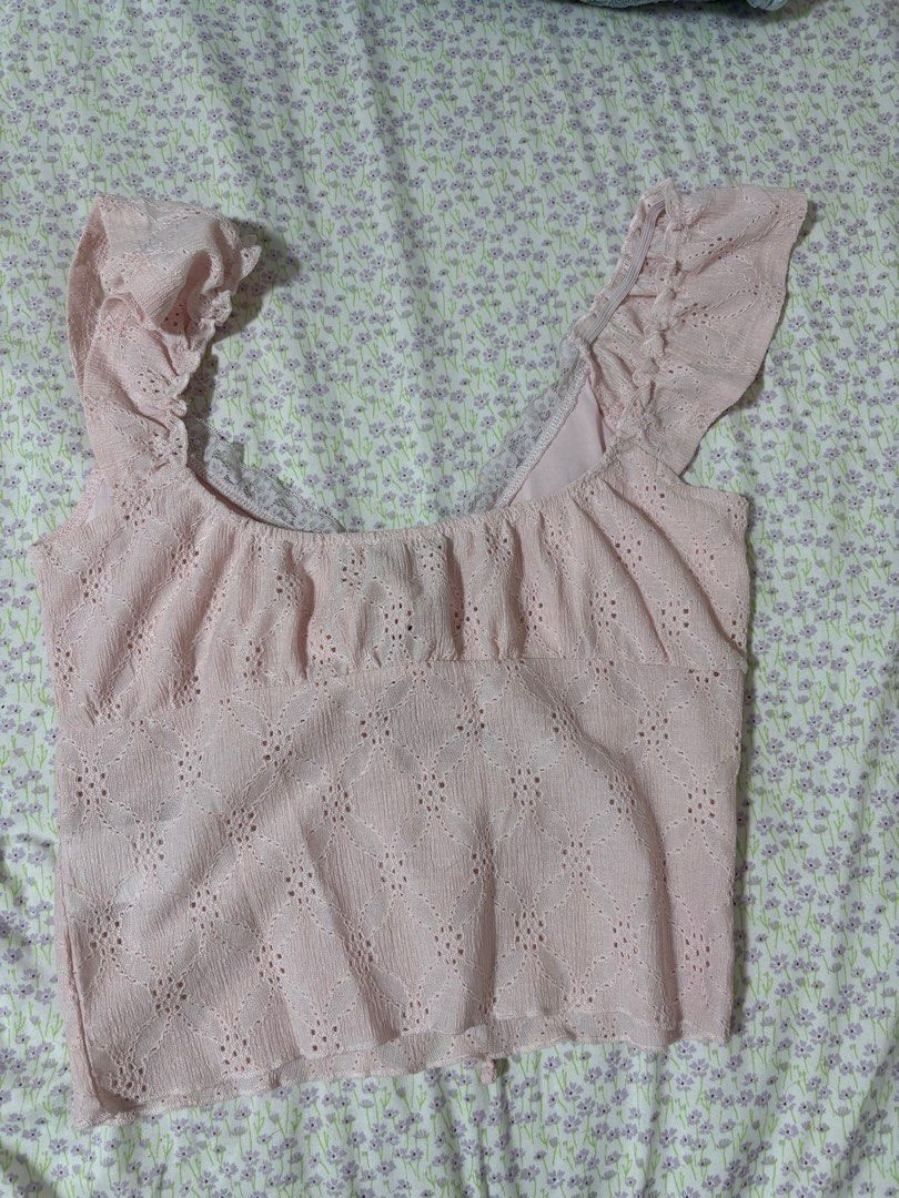 Cotton On Pink Lace Top (Category: Blouses) located in Las Pinas. Submitted by flrmz (Listing ID 1393622477, Image 3). Description: RFS: a bit loose on me Can give a discount if you’ll be buying more than 1 item..