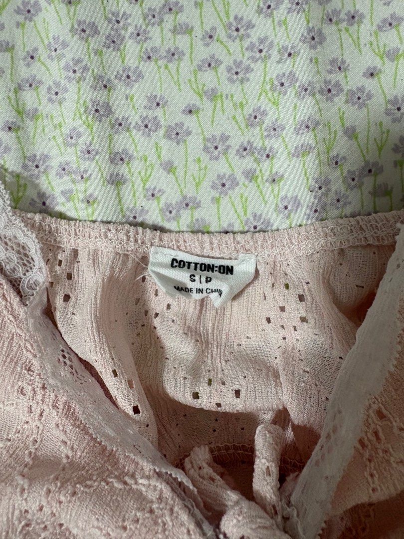 Cotton On Pink Lace Top (Category: Blouses) located in Las Pinas. Submitted by flrmz (Listing ID 1393622477, Image 2). Description: RFS: a bit loose on me Can give a discount if you’ll be buying more than 1 item..