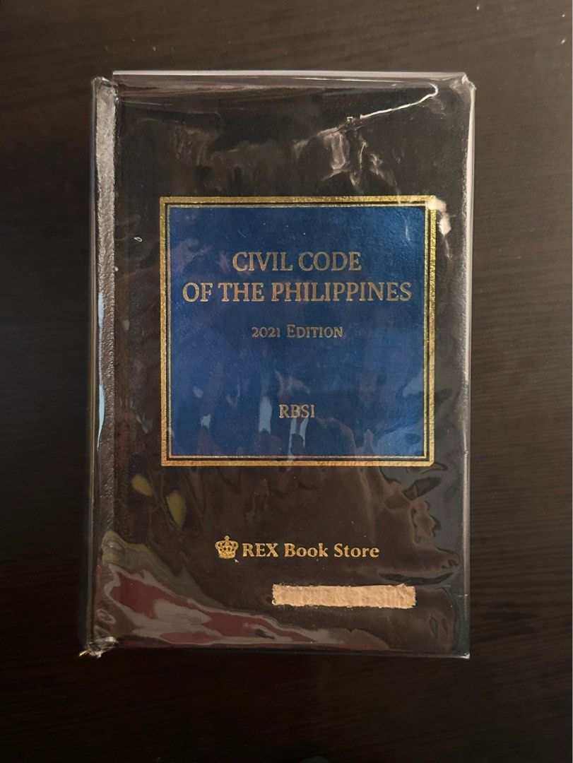 Cvil Code of the Philippines (2021 Edition) (Category: Textbooks) located in Manila. Submitted by ciaodeclutter (Listing ID 1393729870, Image 1). Description: - used only once (see last pic) - made a cut on the cover to remove my engraved name KINDLY READ MY BIO BEFORE SENDING ANY INQUIRIES OR OFFERS 🤍.