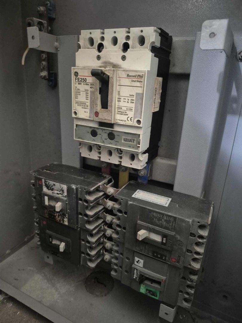 Electrical Panel Board with GE Circuit Breakers (Category: Industrial Equipment) located in Manila. Submitted by gieboy65 (Listing ID 1393708853, Image 3). Description: Pulled Out from Restobar 5 Electrical Panel Board with GE Circuit Breakers Selling for 1800 Each Take all/ LAHATAN Or Best Offer See Photos for References Location Blk78 lot9 Petunia St Brgy Rizal Makati/Taguig Near BGC/C5 MOP Gcash or cash upon pick up.