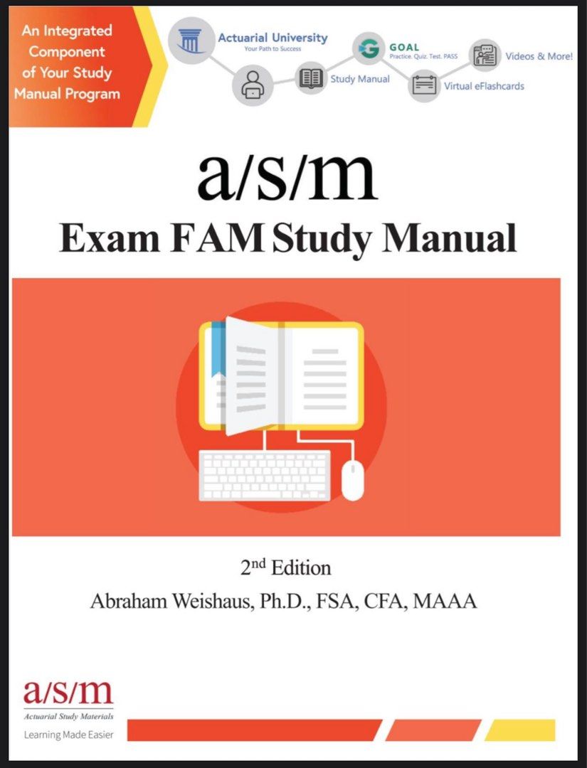 Fundamentals of Actuarial Mathematics(FAM) Exam Study Manual|Society of  Actuaries, 興趣及遊戲, 書本& 文具, 教科書- Carousell