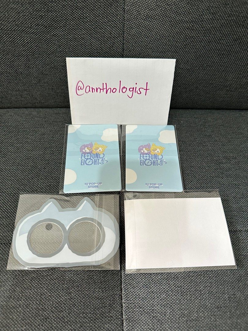 IU Found at Eight Pop Up Photocard (Category: K-Wave Merchandise) located in Makati City. Submitted by annthologist (Listing ID 1393688325, Image 2). Description: WTS LFB PH IU Found at Eight Pop Up Photocard PhP 700 each pc if tingi PhP 1300 if taking all ***Not for sensitive buyers*** RFS: decluttering, selling extras Payment methods: GCash/Paymaya/BPI Delivery Methods: SDD or GGX only to be paid by buyer.