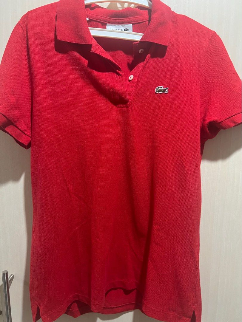 Lacoste Red Polo Short (Category: Shirts) located in Mandaue City. Submitted by danielle___cebu (Listing ID 1393719215, Image 2). Description: Size 36. RFS - shifting to medium size. Cebu City. .