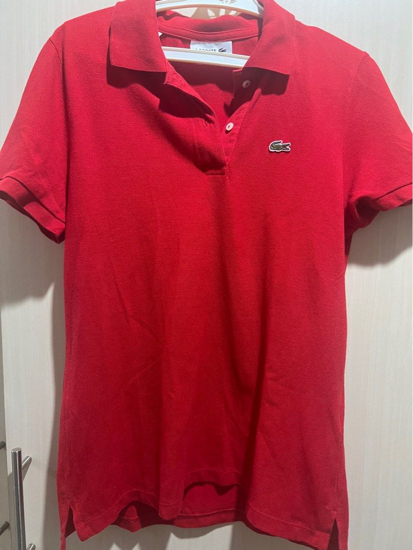 Lacoste Red Polo Short (Category: Shirts) located in Mandaue City. Submitted by danielle___cebu (Listing ID 1393719215, Image 1). Description: Size 36. RFS - shifting to medium size. Cebu City. .