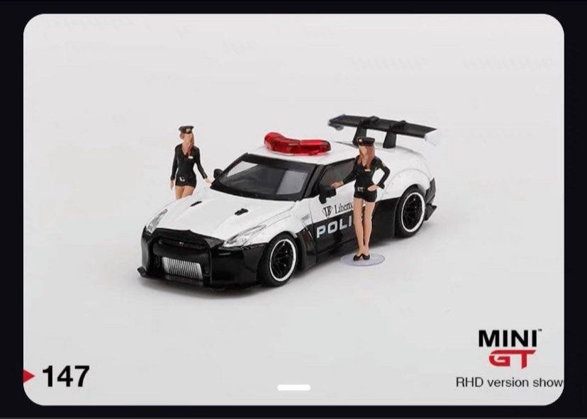 Mini GT 1/64 警車GTR 147 Liberty Works Police R35 附女警察人偶限量