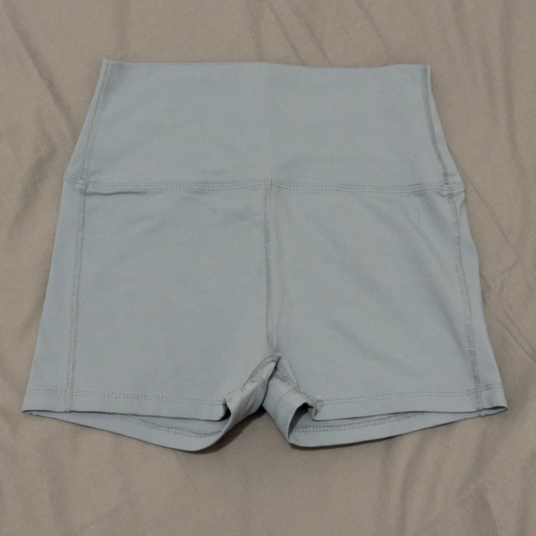 MOVING PEACH BLUE GRAY BIKER SHORTS (Category: Activewear) located in Quezon City. Submitted by hell0.leila (Listing ID 1393735571, Image 1). Description: *looks gray in photos due to lighting but blue gray in person 🖤 worn only thrice 🖤 no flaws 🖤 thick material 🖤 rfs: decluttering 🖤 size: M Flat lay dimensions: L: 13in W: 12-16in ❗️ No lowballers please ❗️ No rush shipping ❗️ No when worn photos 💸 MOP: GCash, BPI or BDO only 📦 Delivery f