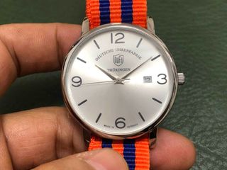 NOS 舊倉底 DUFA 杜法 德國製造 非貼德國牌 德國血統 飛機師錶 銀面 石英 男裝 手錶 37MM64206803040258110