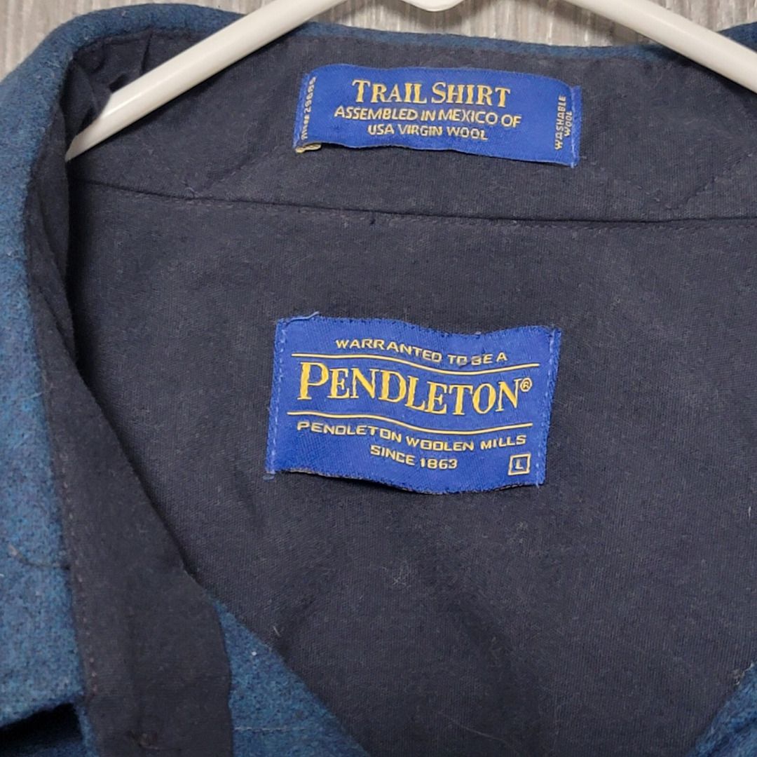 Pendleton Elbow-Patch Wool Shirt Meduim (Category: Coats, Jackets and Outerwear) located in Davao. Submitted by gentlewhale-863b (Listing ID 1393625397, Image 3). Description: Like new condition! Size: Medium. Pure virgin wool from Umatilla County, Oregon is naturally odor-, stain and water-resistant—and specially treated to be machine washable. A favorite for indoor or outdoor wear, this men's wool shirt features Ultrasuede® elbow patches for ex