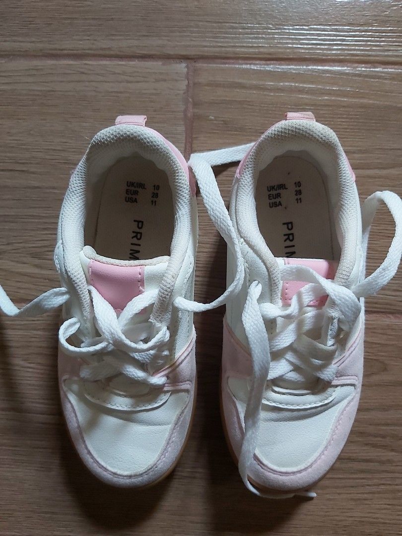 Primark Pink Sneakers (Category: Babies & Kids Fashion) located in General Trias. Submitted by fairythriftmom (Listing ID 1393666399, Image 2). Description: Primark Pink Sneakers size 28.
