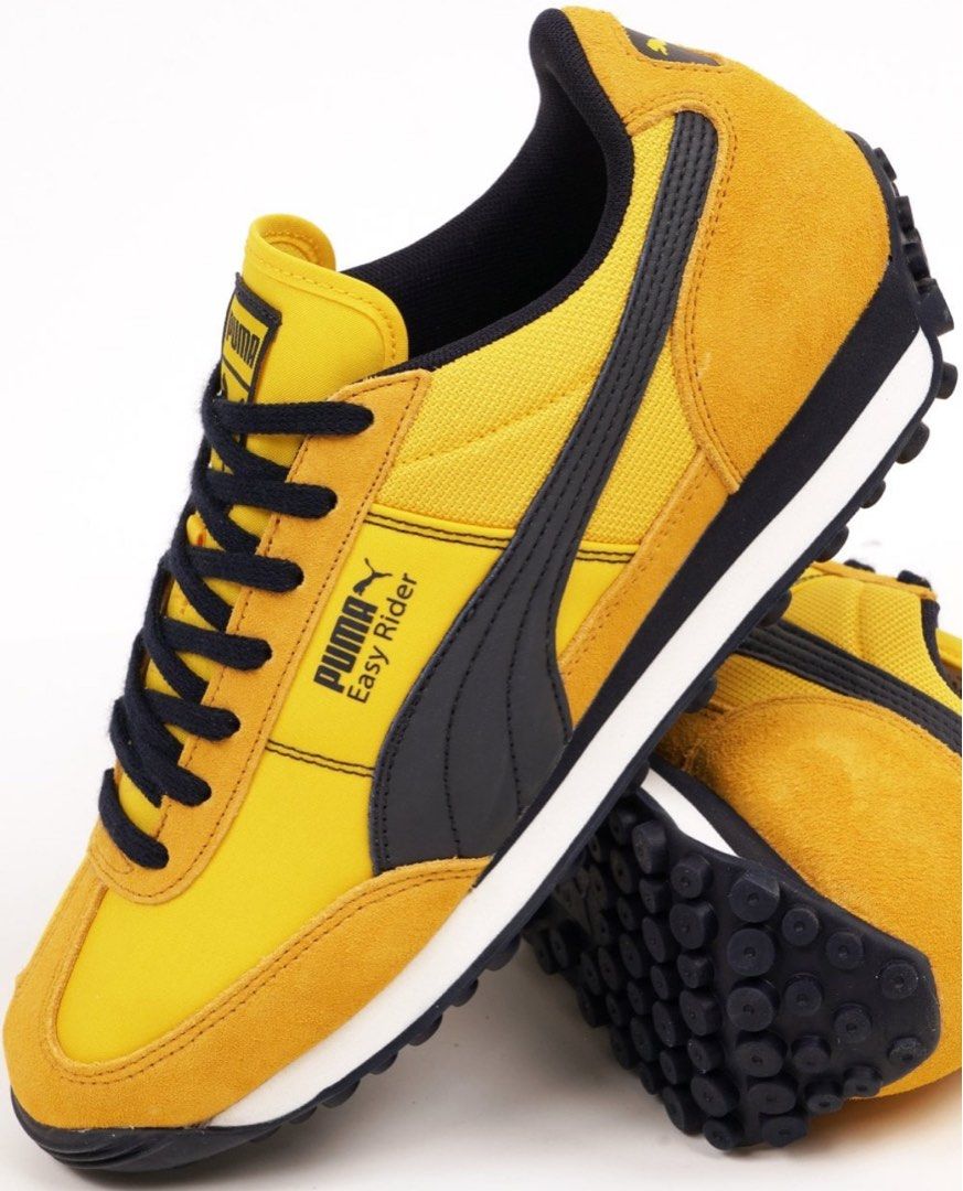 PUMA EASY RIDER TRAINERS YELLOW DARK NAVY, Men's Fashion, Footwear ...