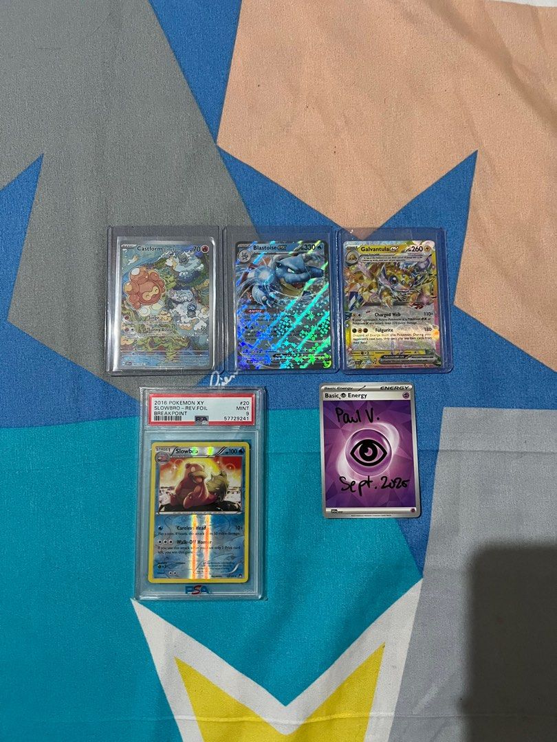 Salee (Category: Raw Singles) located in Bulacan. Submitted by paulventura62 (Listing ID 1393783875, Image 3). Description: Deleted old post - bagsak presyo sale Crossposted Crown zenith, Stellar Crown, Surging Sparks Pic 1 Surging Sparks Sleeved Packs - SOLD Pic 2 Bulk cards (SC, CZ, SS) with CZ accessories and deck box with ETB booklet with free pikachu and blastoise coins - SOLD Pic 3 PSA 9 Slowbro Rev holo from Breakpoint - SOLD Castform - 40