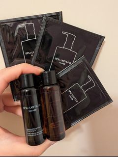 Shu uemura sample set - blackOil Radiant Black Cleansing Oil (15ml + 4ml x3) + Ultime8 Amber Camellia Nourishing Cleansing Oil 15ml64243934051201110