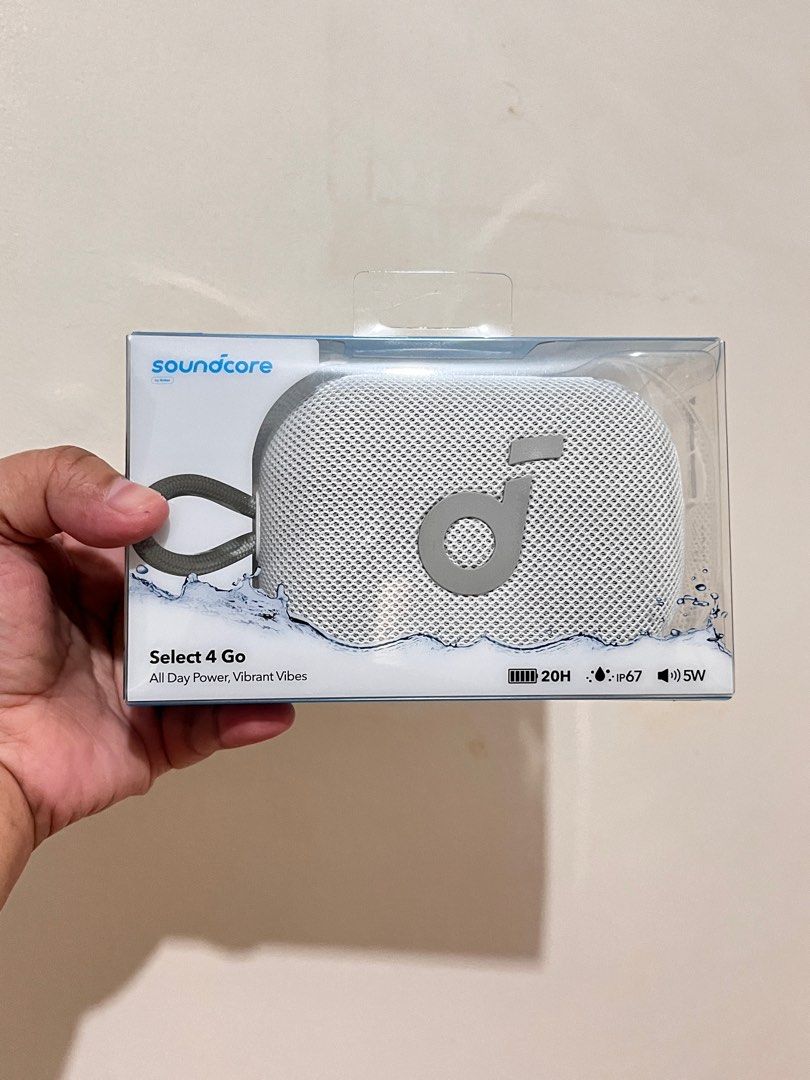 Soundcore Select 4 Go Bluetooth Speaker (Category: Soundbars, Speakers & Amplifiers) located in Quezon City. Submitted by prelovedrx (Listing ID 1393727560, Image 1). Description: Brand new Unsealed to check condition and take photos only.