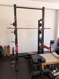 K Sportfreestanding Barbell Squat Rack And Bench Press Station
