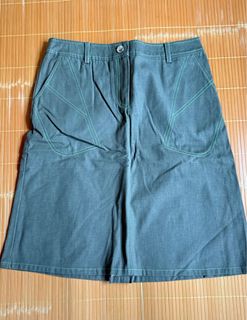 Vintage軍綠色明線半身裙64235213570691110