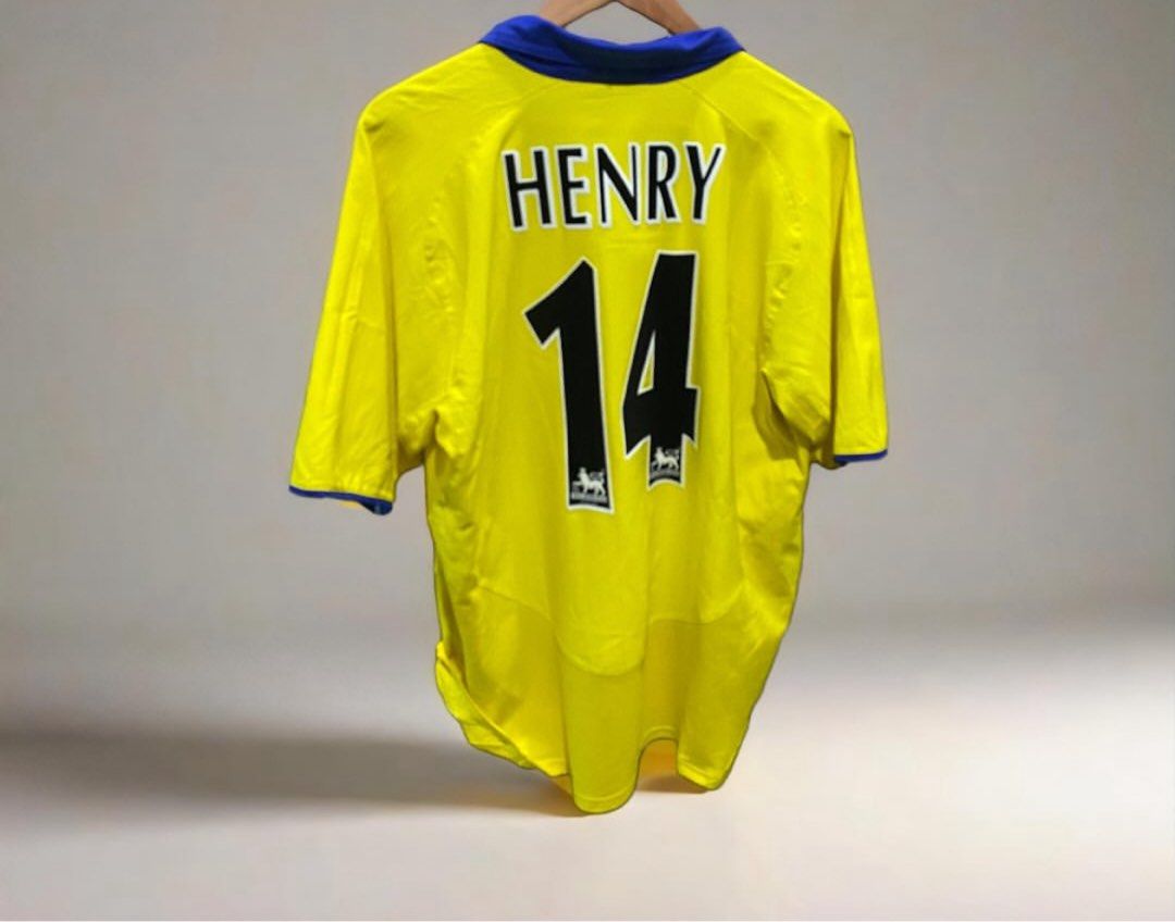 Thierry Henry Arsenal Old Yellow Kit 14 Thierry Henry 2003 ARSENAL