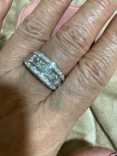 18k 白金公主方碎鑽戒指64202485986179110