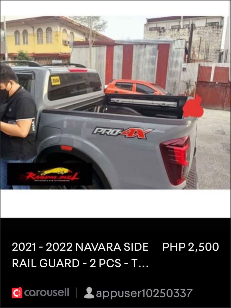 2021 - 2022 NAVARA SIDE RAIL GUARD - 2 PCS - THAILAND MADE (Category: Body Parts and Accessories) located in Tuguegarao City. Submitted by appuser10250337 (Listing ID 1393950430, Image 2). Description: New. Declutterring Nissan Nissan side rail guard .