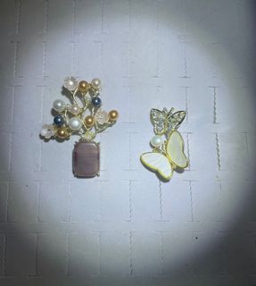 淡水珍珠胸針 $17@2個64207019331331110