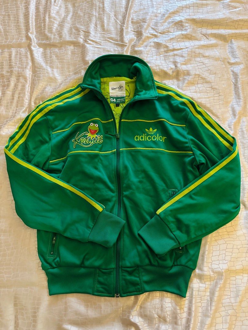Adidas Adicolor Kermit the Frog Track Jacket, 女裝, 外套及戶外衣服