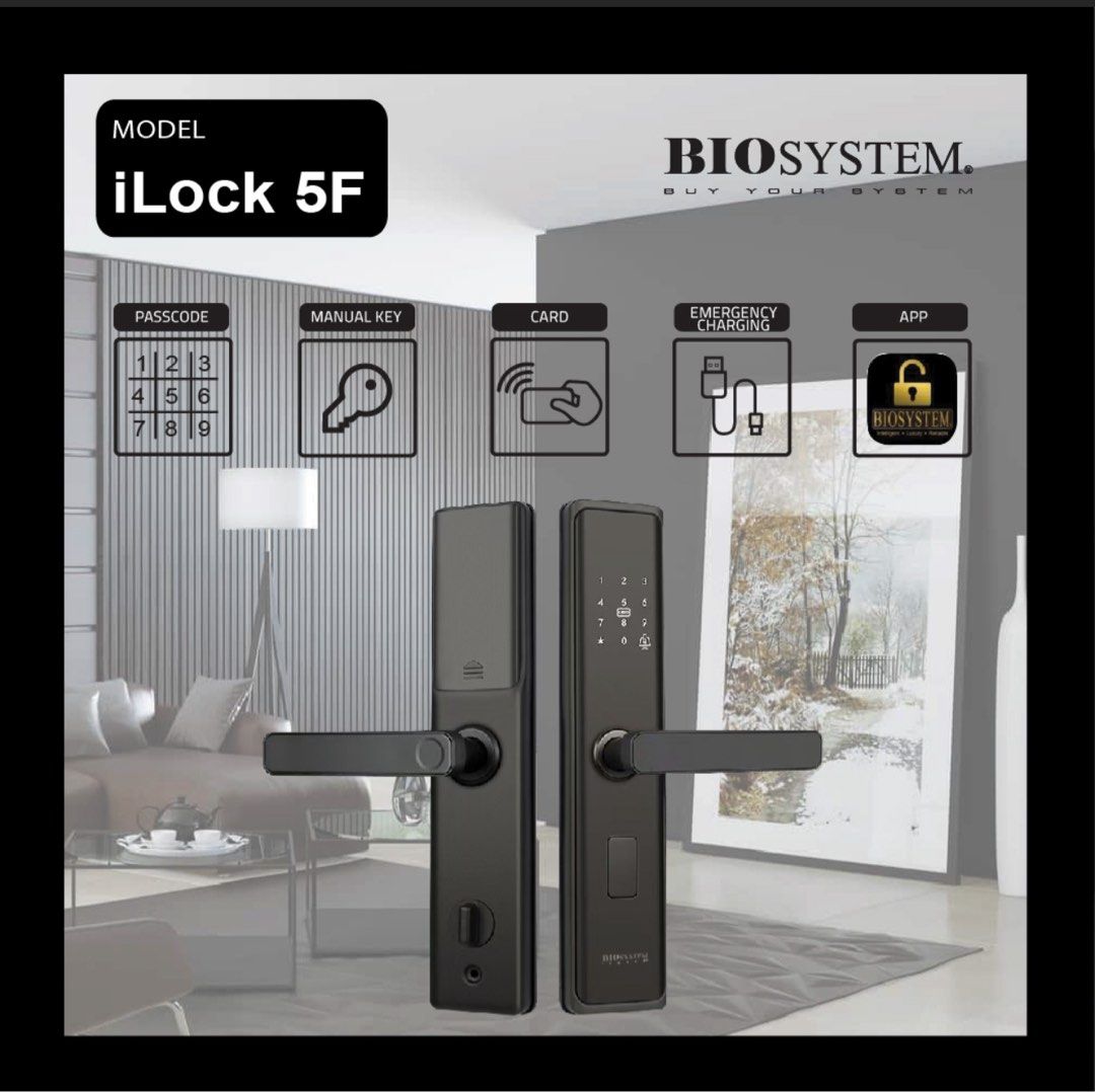 Bio Locks BioSystem iLock 5F Smart Door Lock - Brand New, Furniture & Home Living ...