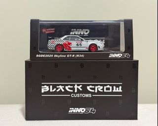 INNO64 R34 BLACKCROW SG DIECAST EXPO 限定 Nissan Skyline GT-R (R34