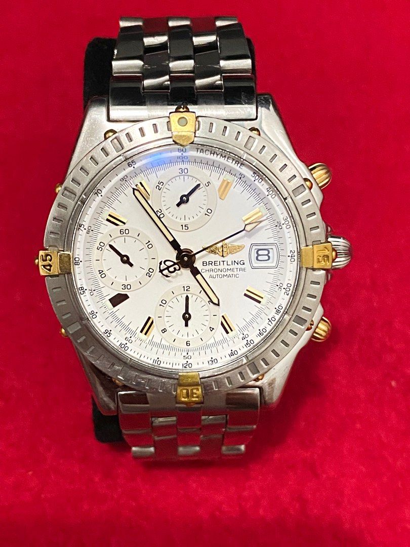 BREITLING Chronometre Automatic Watch (Category: Men's Watches) located in Manila. Submitted by watchmechanic (Listing ID 1393997651, Image 3). Description: BREITLING Chronometre Automatic Watch ₱104,000 Negotiable Yellow Gold 18k Sapphire Crystal Automatic Movement Chronograph Case Size: 39mm Swiss made Inclusion: Presentation box PM for more photos/information. ☺️.