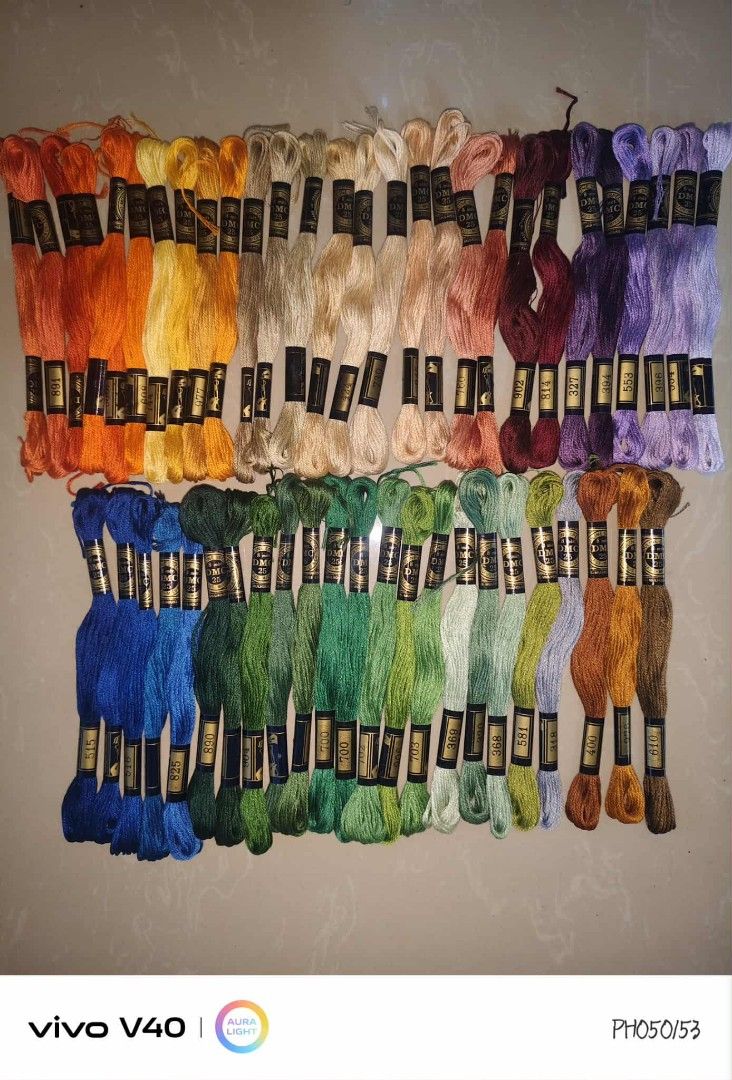 DMC embroidery threads bundle (Category: Craft Supplies & Tools) located in Goa. Submitted by liz1104 (Listing ID 1393857692, Image 1). Description: authentic DOLLFUS-MIEG & Cie Made in France 42 whole skeins per bundle 8 sets available MOP: gcash PAYO with sf on buyer's expense courier: j&t or flash express.