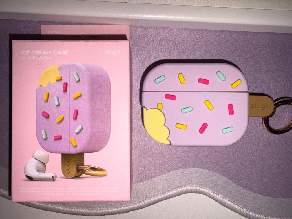 Elago Ice Cream Case for Airpods Pro (Category: Earphones) located in Quezon City. Submitted by rafaselle (Listing ID 1393932799, Image 1). Description: LAST PRICE POSTED Bought from Elago $hopee Lightly used, circle keychain has scratches RFS: Extra Payment thru GCash or bank transfer only Shipping from QC via Grab, Lalamove or Gogo Xpress.