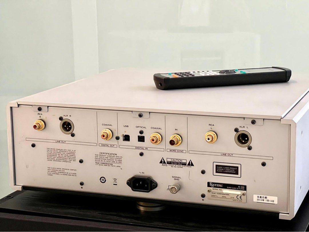Esoteric k03 (Category: Soundbars, Speakers & Amplifiers) located in Singapore. Submitted by kennywc (Listing ID 1393864721, Image 3). Description: In great condition. Solid and heavy. Excellent play back. Thanks.