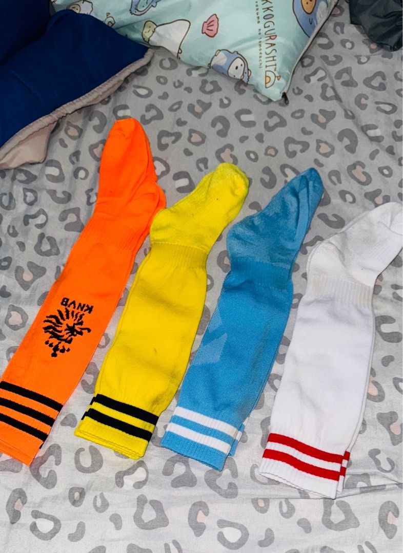 Football Socks (Category: Babies & Kids Fashion) located in Lumban. Submitted by miloveditems (Listing ID 1393921087, Image 1). Description: VGUC Need washing lang, almost new pa ang mga ito. .