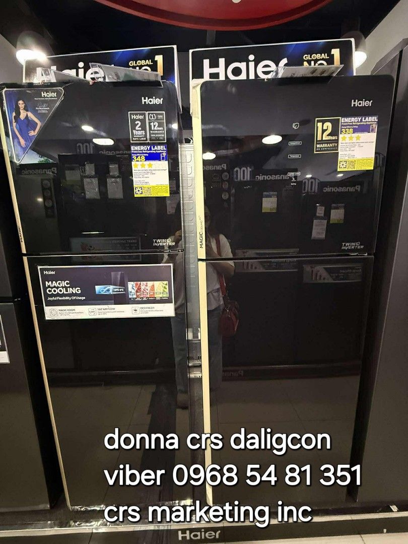 Haier refrigerator (Category: Refrigerators and Freezers) located in Manila. Submitted by donnasagao03665 (Listing ID 1393955676, Image 2). Description: 💙 HAIER REF / HAIER REFRIGERATOR TWO DOOR / HAIER REFRIGERATOR BOTTOM FREEZER / HAIER PERSONAL REF 💙 📍 PERSONAL REF HR80VNBS 1.5 - 6,100 HR99VNBS 3.5 - 7,700 📍 SINGLE DOOR INVERTER HR-IV168DS 5.5 - 10,800 📍 TOP MOUNT TWO DOOR FREESH COOLING INVERTER HRFIV200 6.7 - 14,900 HRF-IV220VNF (BS) 7.