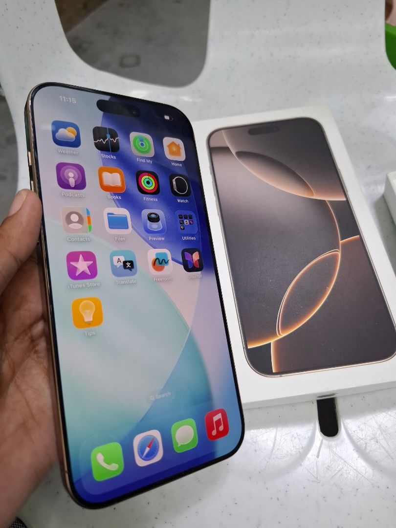 Iphone 16 Pro Max 1tb Dessert Titanium Hongkong Variant (Category: iPhone 16 Series) located in San Juan City. Submitted by tanexsulla42 (Listing ID 1393914892, Image 2). Description: Buy And Sell Gadget We accept trade in Accept Instalmnent: 📍Credit Card 📍Ggives 📍Skyro 📍Home Credit (For Brandnew Only) We Do Meetups / Deliver Txt or Call 09959523680/09950171472 Facebook Page: 📍 Jenny Telecom You can visit our Physical store in 2ndfloor Cellp