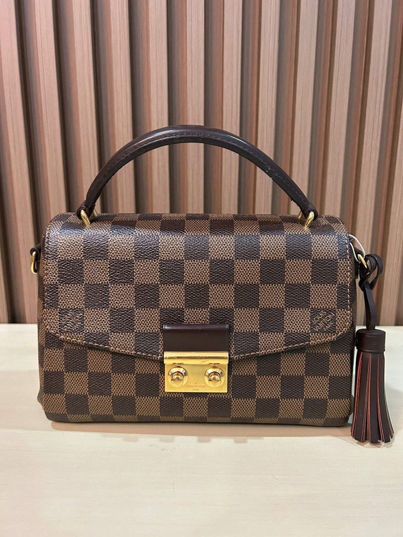 L V Croisette Bag (Category: Luxury Bags & Wallets) located in Manila. Submitted by bagislifeshop (Listing ID 1393838837, Image 2). Description: ☑️Available in Pampanga ✅ Datecode: ML4109 ✅Condition: 8.5/10 ✅Colour: Damier ebene ✅Material: Coated canvas leather ✅Size: 24 X 17 X 9.5CM ✅Inclusion: Long strap,dustbag and tassel .