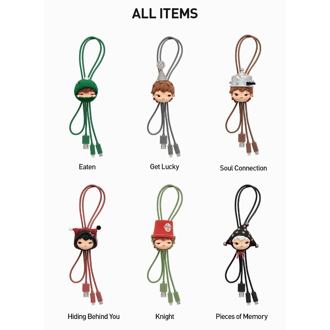 Pop Mart Hirono Echo Series 2 in 1 Cable (Category: Chargers & Cables) located in Valenzuela. Submitted by littlechopletsph (Listing ID 1393960621, Image 3). Description: P800 EACH / P750 EACH IF BUYING 3 OR MORE Eaten Get Lucky Soul Connection Hiding Behind You Knight [SOLD] Pieces of Memory - Opened to check the character MOP: Gcash/BPI MOD: J&T/SDD.