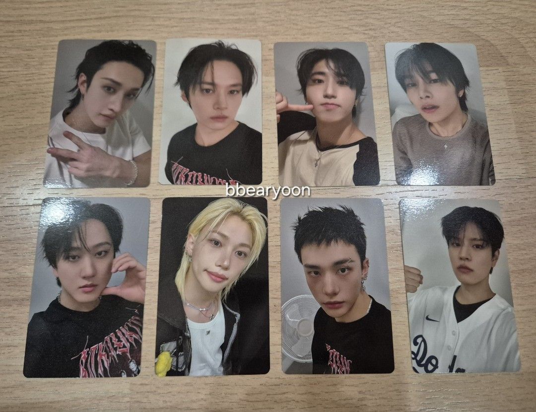 Stray Kids Skz Karma HMV A PC Set (Category: K-Wave Merchandise) located in Pasay City. Submitted by bbearyoon (Listing ID 1393968691, Image 1). Description: OT8 Set Karma HMV A photocards Onhand ❌️ Super Sensi Dm for inquiries.