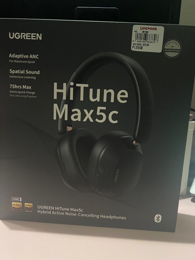 UGreen HiTune Max5c (Category: Headphones & Headsets) located in Manila. Submitted by milesaway24 (Listing ID 1393943572, Image 2). Description: UGreen HiTune Max5c Hybrid Active Noise Cancelling Headphones -Adaptive ANC -Spatial Sound -75hrs Max .