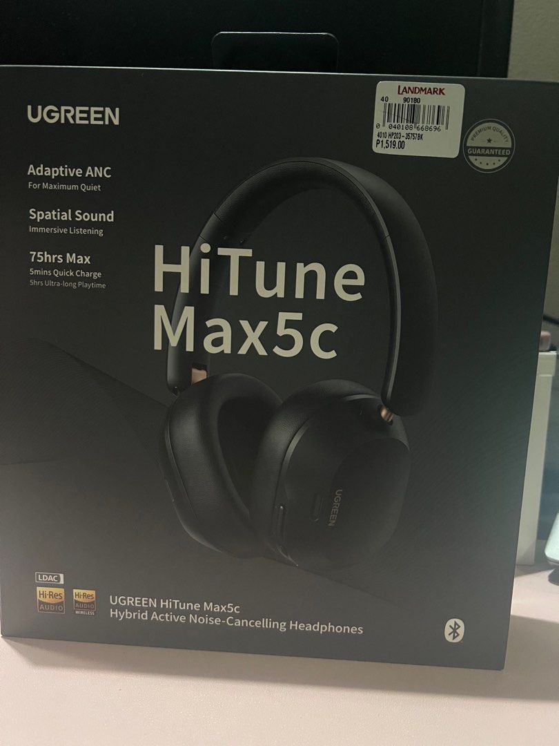 UGreen HiTune Max5c (Category: Headphones & Headsets) located in Manila. Submitted by milesaway24 (Listing ID 1393943572, Image 1). Description: UGreen HiTune Max5c Hybrid Active Noise Cancelling Headphones -Adaptive ANC -Spatial Sound -75hrs Max .
