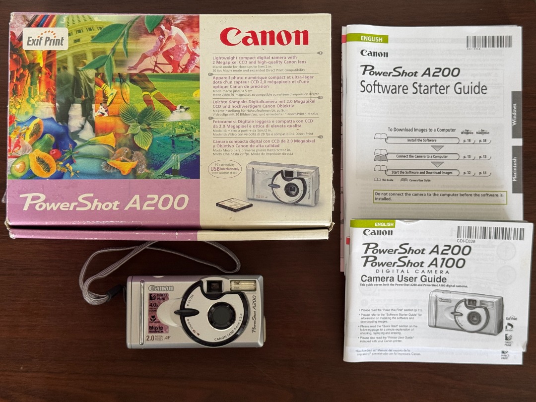 Vintage Canon PowerShot A200 (2002), Photography, Cameras on Carousell