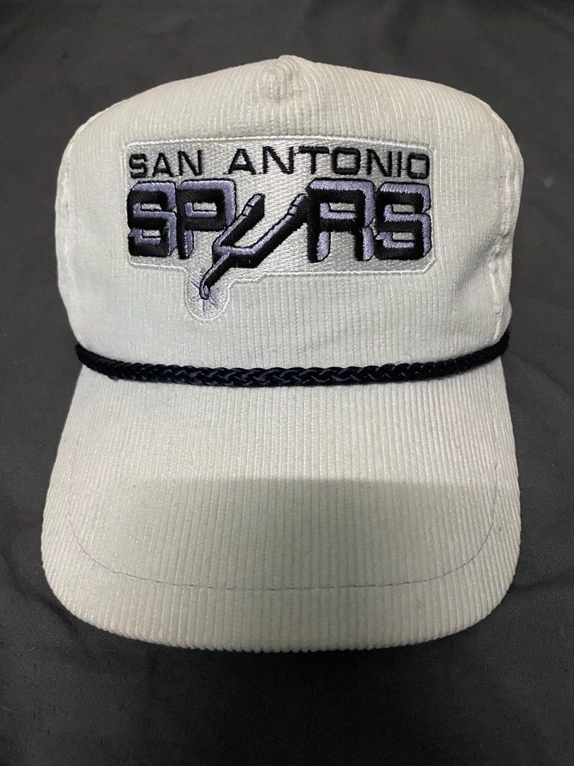 Vintage Corduroy Spurs Nba Cap (Category: Caps & Hats) located in Manila. Submitted by carbrymnl (Listing ID 1393865472, Image 1). Description: This cap is vintage so please do manage your expactation. Issues Top botton yelow stain like rust stain Color Bleeding both side Need Reshape.