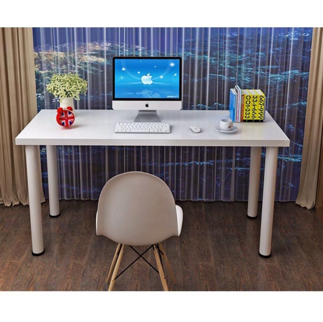 White Study Desk 80cm x 50cm, Furniture & Home Living, Furniture ...