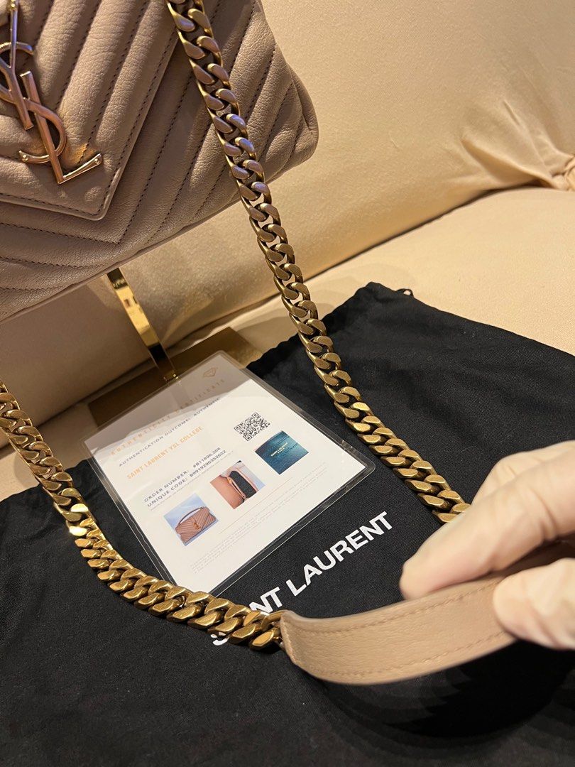 YSL College Medium Two-Way Bag Beige (Category: Luxury Bags & Wallets) located in Bacoor. Submitted by majezticos (Listing ID 1393975896, Image 2). Description: .