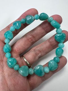 12 x 11mm 玉化天河石愛心手串64225028951298110