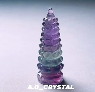 💖紫綠螢石文昌塔💖$148❤️呢支紫綠雙色都係一樣賣$148☺️正能量大發放💖 「助事業高升、升職加人工、工作順利、貴人相助、小朋友學業有成、讀書考試👍🏼」🐍💖今年蛇年文昌位最好擺綠螢石文昌塔👍🏼👍🏼👍🏼64244114607746110